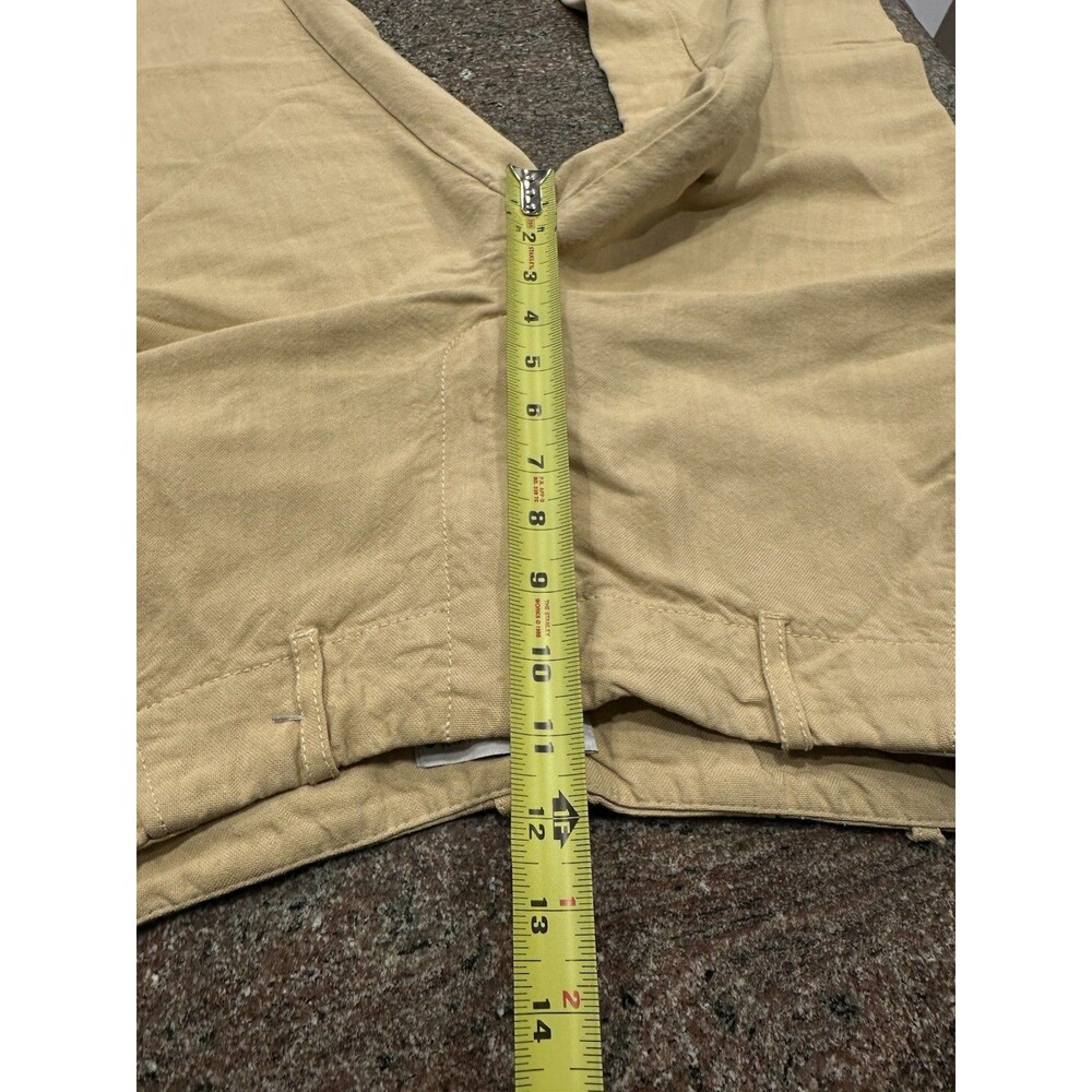 Zara linen blend wide leg dress slacks size small  light  wrinkling look Coastal - Picture 6 of 11